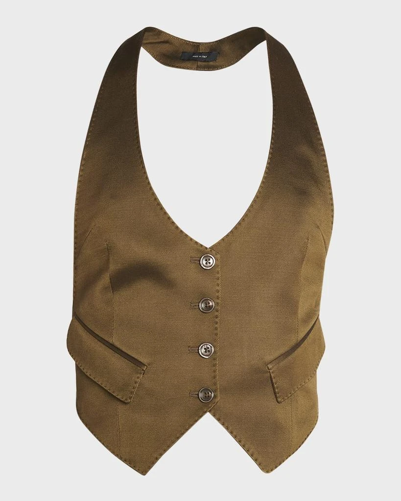 Tom Ford Silk Wool Twill Backless Waistcoat 1