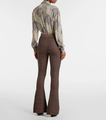 ETRO Embroidered high-rise flared pants 3