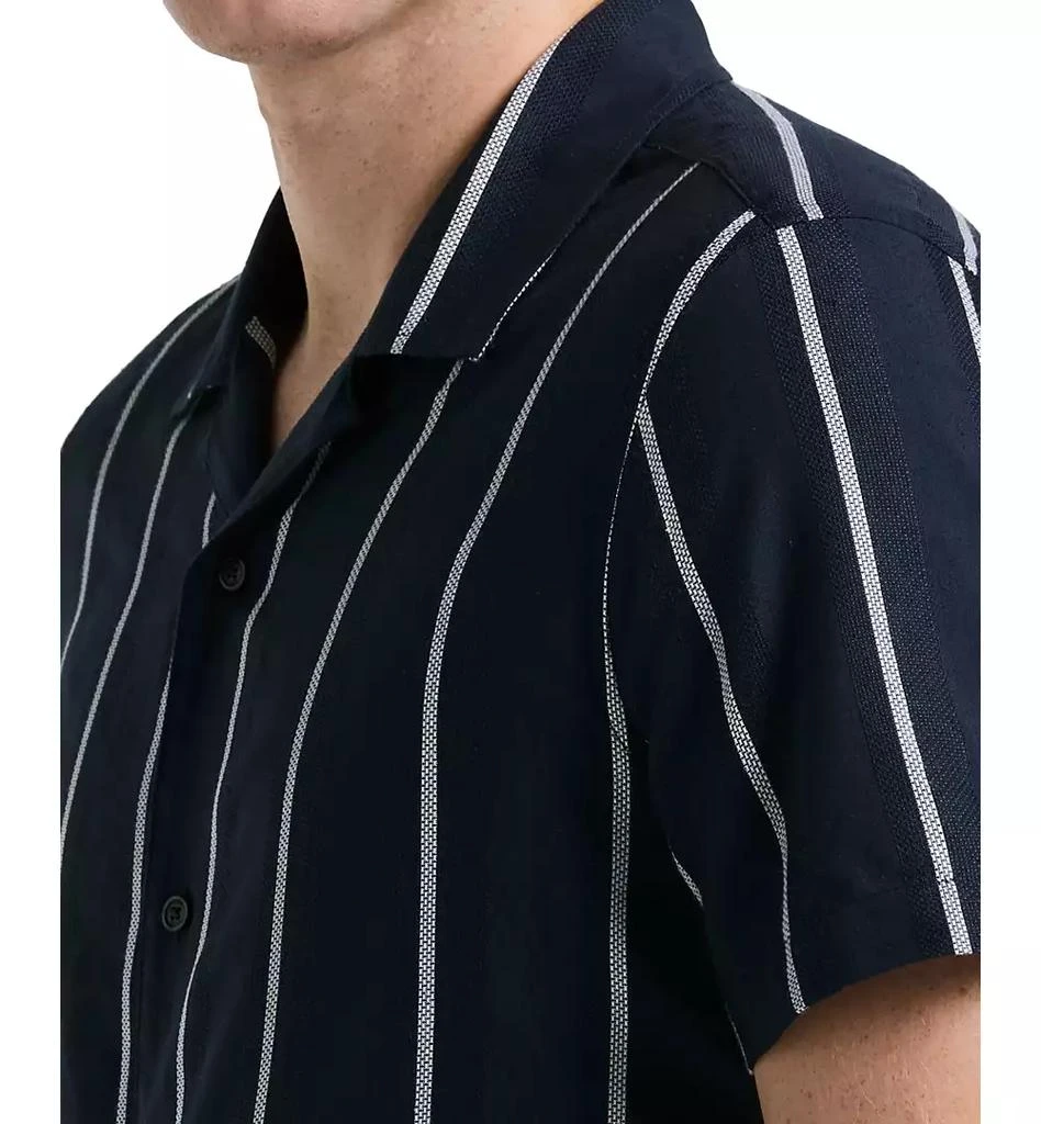 Perry Ellis Men's Short Sleeve Striped Button-Front Camp Shirt 3