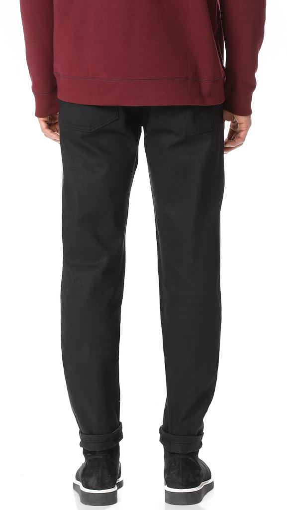 Naked  Famous Easy Guy Solid Black Selvedge Jeans