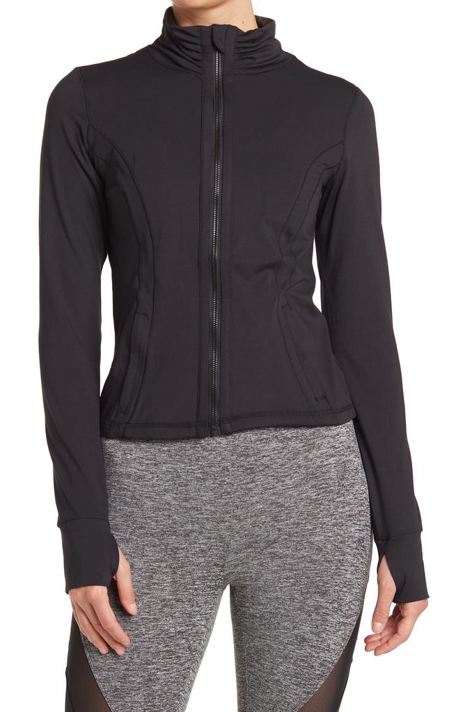 Alo Airbrush Corset Full Zip Jacket - Black - Jackets - Free Alo Airbrush Corset Full Zip Jacket - Black - Jackets - Free