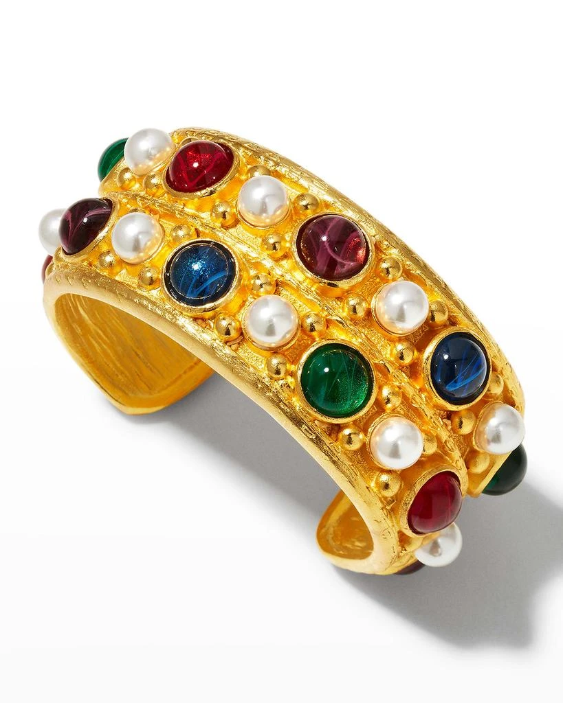 BEN-AMUN Gold Stone and Pearly Bangle 3