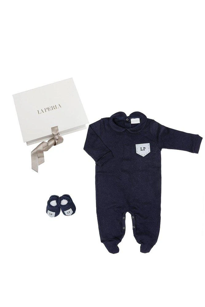 La Perla La Perla Kids Logo Patch Romper Set