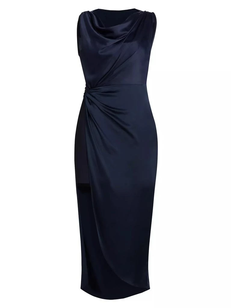 Cinq à Sept Paige Gathered Cowlneck Midi-Dress 1