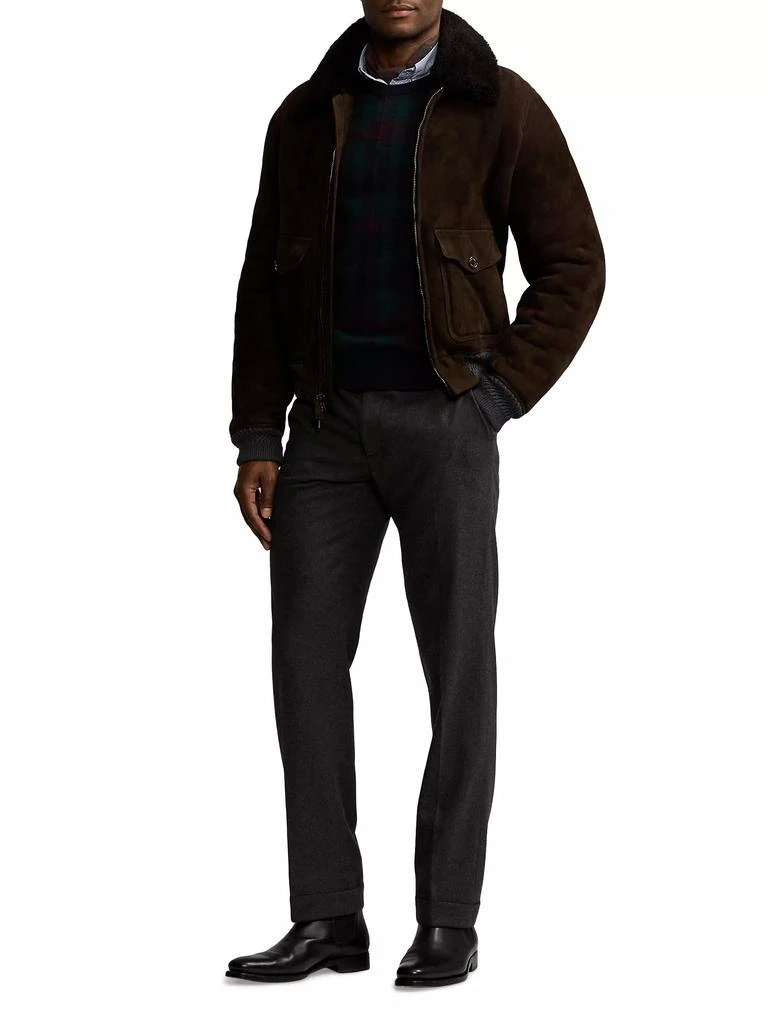 Ralph Lauren Welles Straight Shearling Bomber Jacket 2