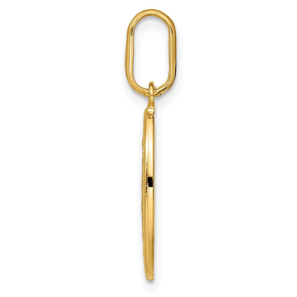 Diamond2Deal 14k Yellow Gold Polished and Matte Oval Miraculous Medal