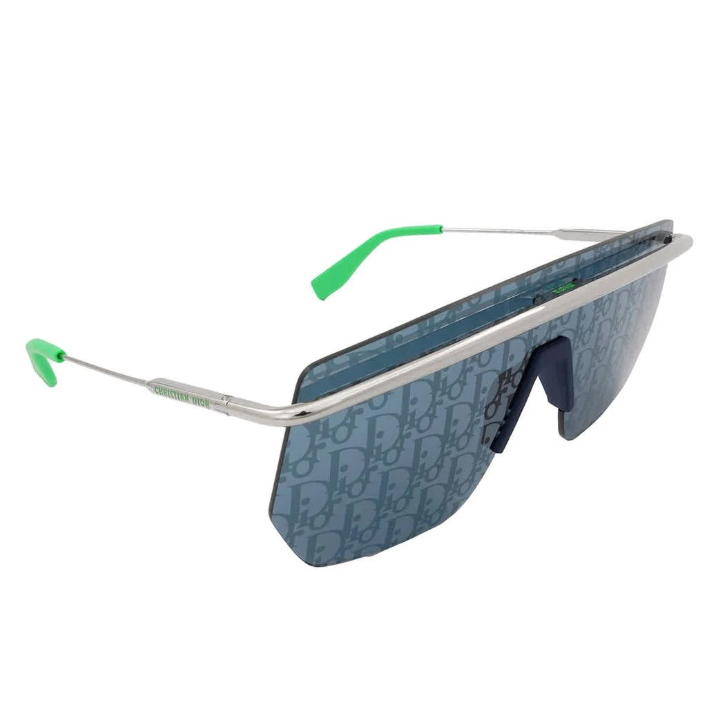 Authentic Christian Dior Shield Mirror Sunglasses Dior DIORCLUB M2U Silver Mirrored Blue Star Monogram Shield  main image 4