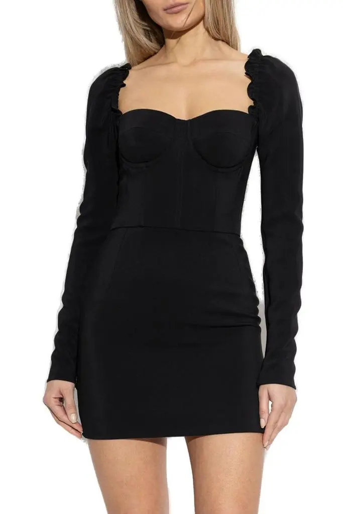 Dolce & Gabbana Short Cady Dress - Woman Dresses Black Viscose 38 Dolce & Gabbana Short Cady Dress - Woman Dresses Black Viscose 38