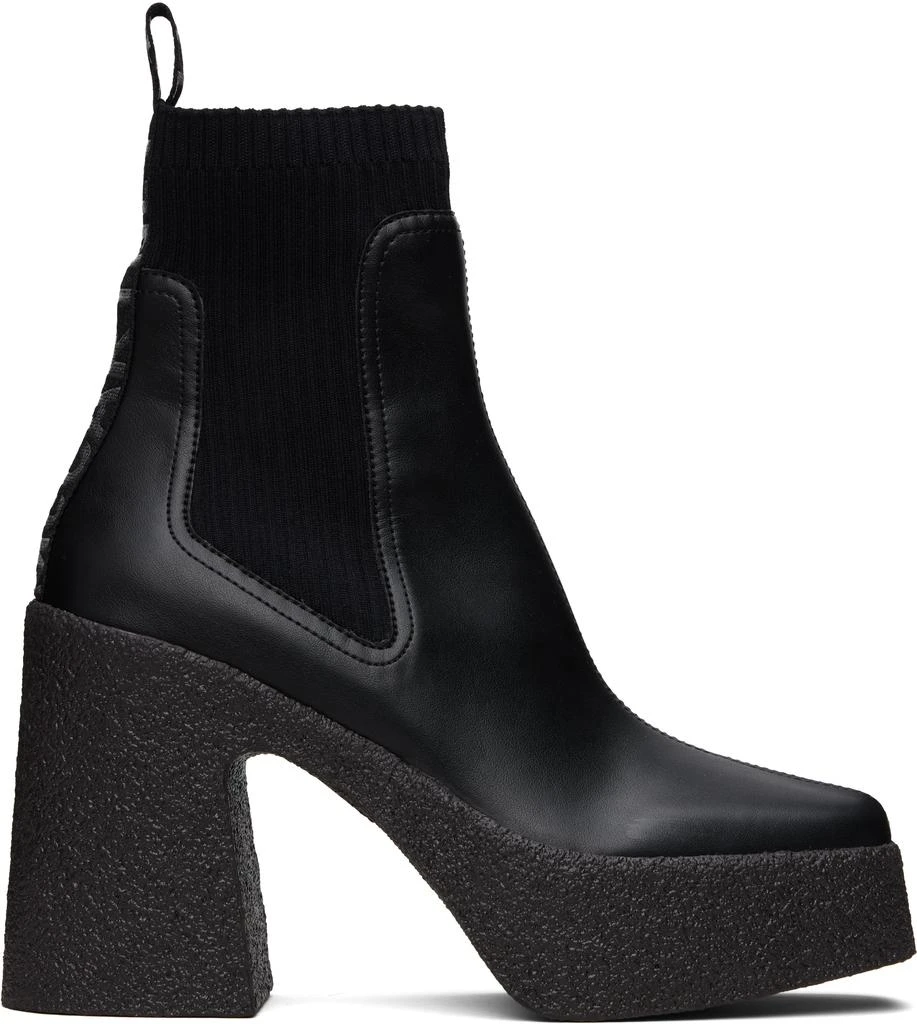 Stella McCartney Black Skyla Heeled Sock Chelsea Boots 1