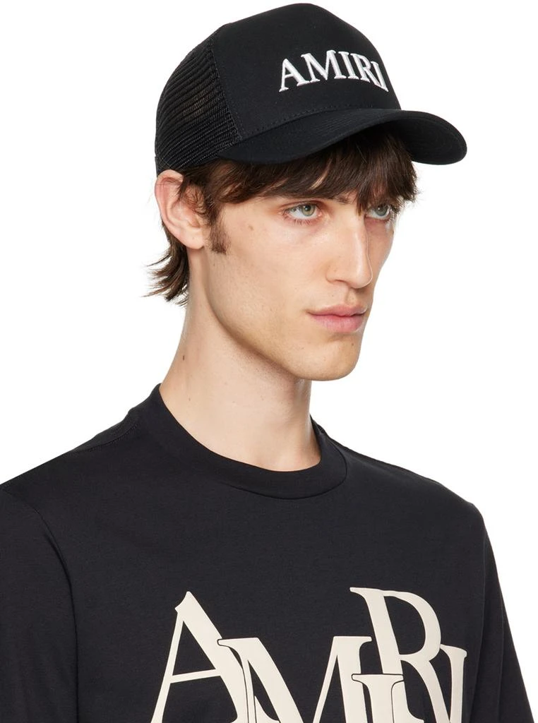 AMIRI Black 'Amiri' Core Logo Trucker Cap 2