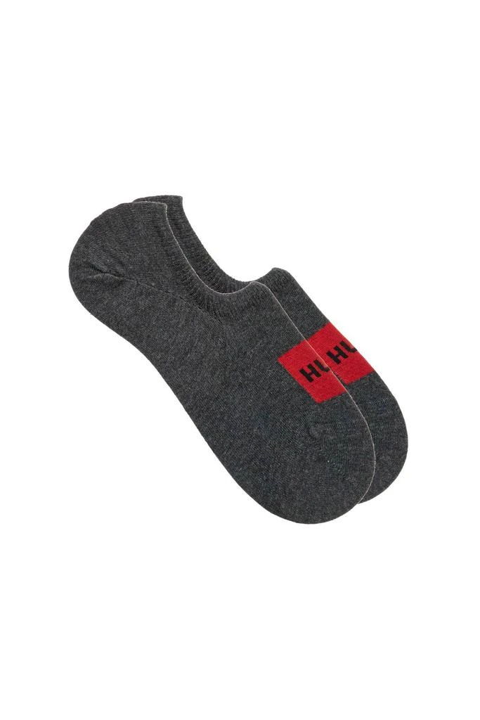 Hugo Boss men
s low cut socks slim fit medium grey 2 pairs breathable cotton 2