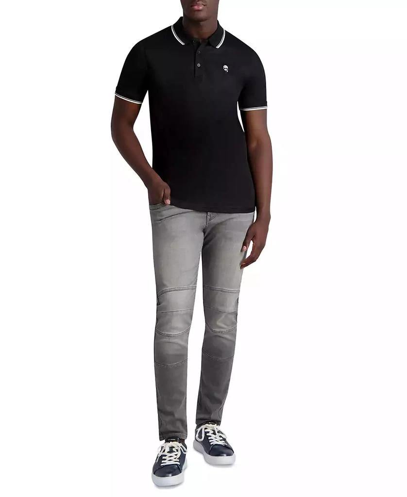 KARL LAGERFELD PARIS Men's Slim-Fit Karl Patch Tipped Polo Shirt 4