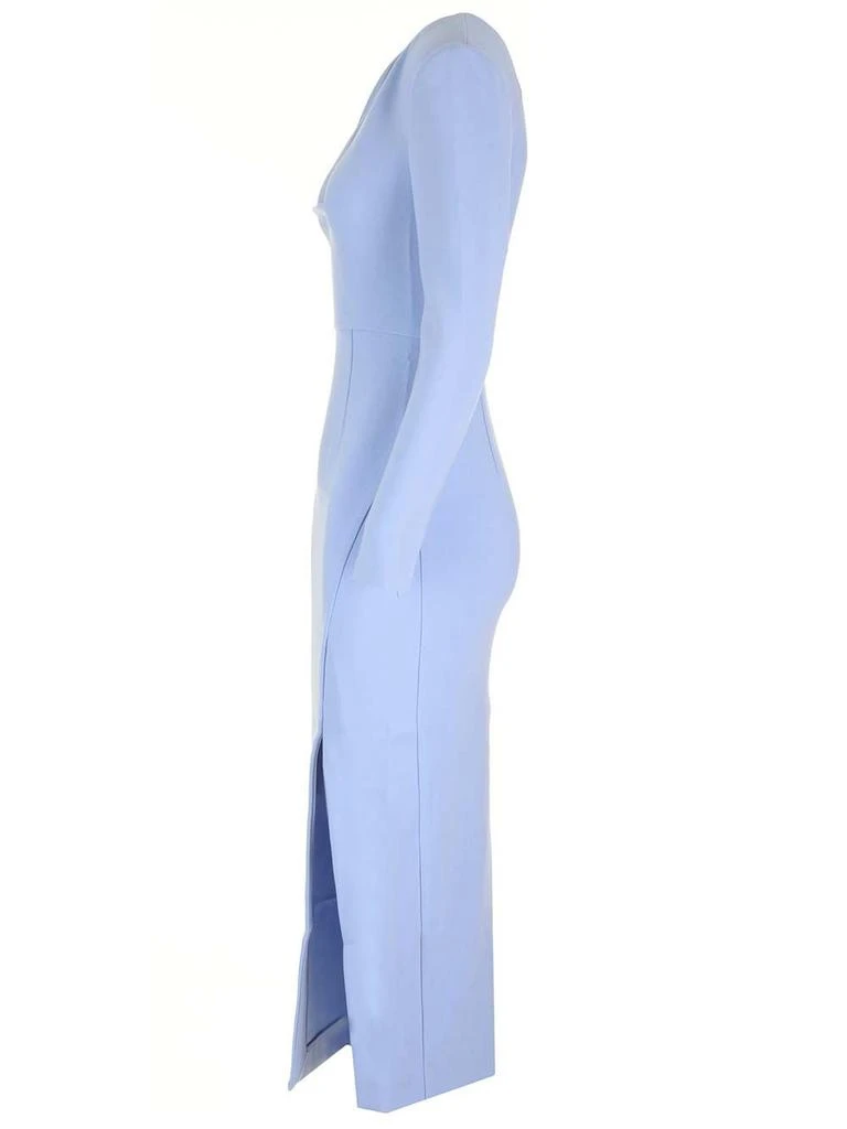 ROLAND MOURET Roland Mouret Long-Sleeved V-Neck Midi Dress 3