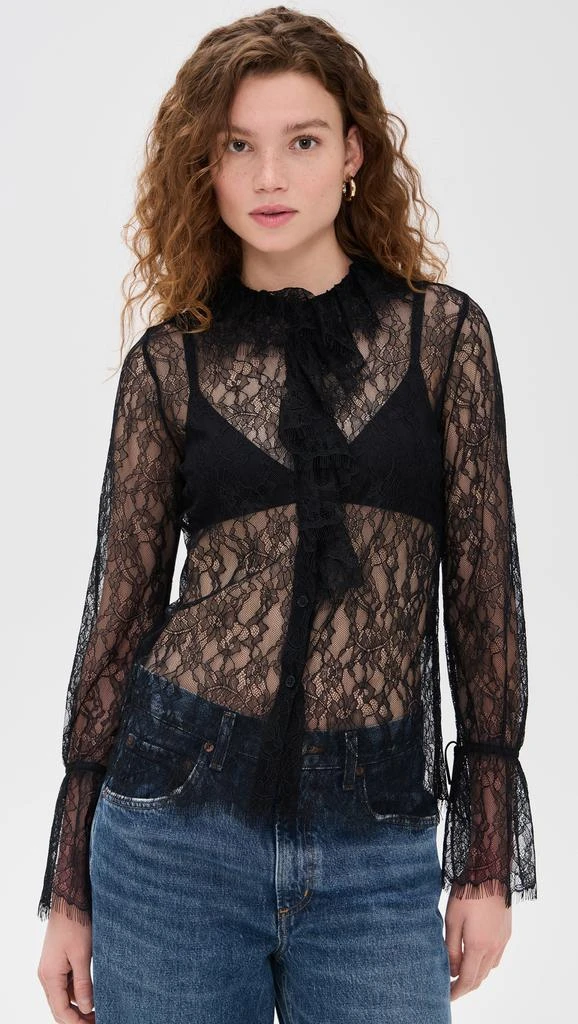 Nili Lotan Cecily Lace Shirt 6