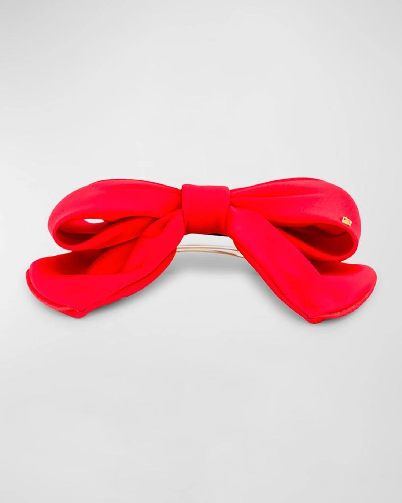 Alexandre de Paris Silk Bow Barrette 3