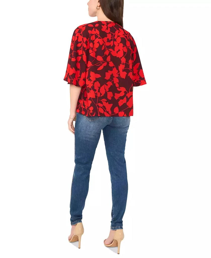 Sam & Jess Petite Tie-Neck Flutter-Sleeve Blouse 4