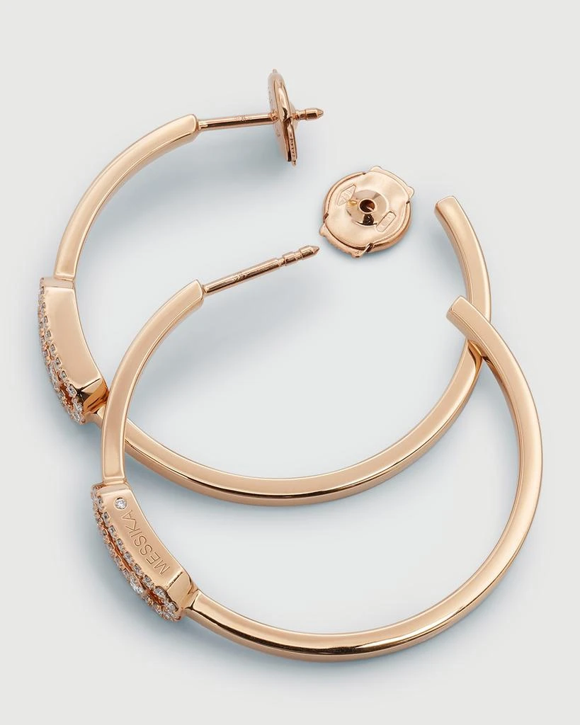 Messika MOVE UNO 18K ROSE GOLD SMALL HOOP EARRINGS 4