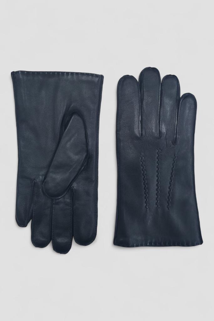 Infinity Leather Men’s Black Italian Leather Warm Wool Lining Winter Stich Design Riding Driving Casual Gloves