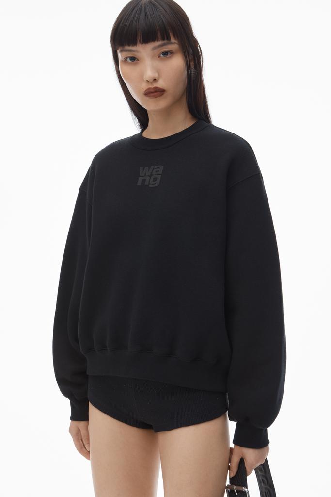 Alexander Wang PUFF LOGO SWEATSHIRT IN STRUCTURED TERRY - Hoodies