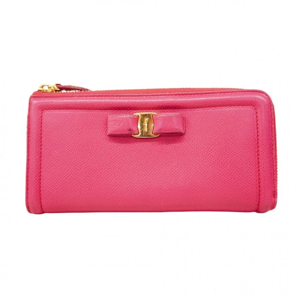 Salvatore Ferragamo Leather Long Wallet (Bi-Fold) (Pre-Owned)