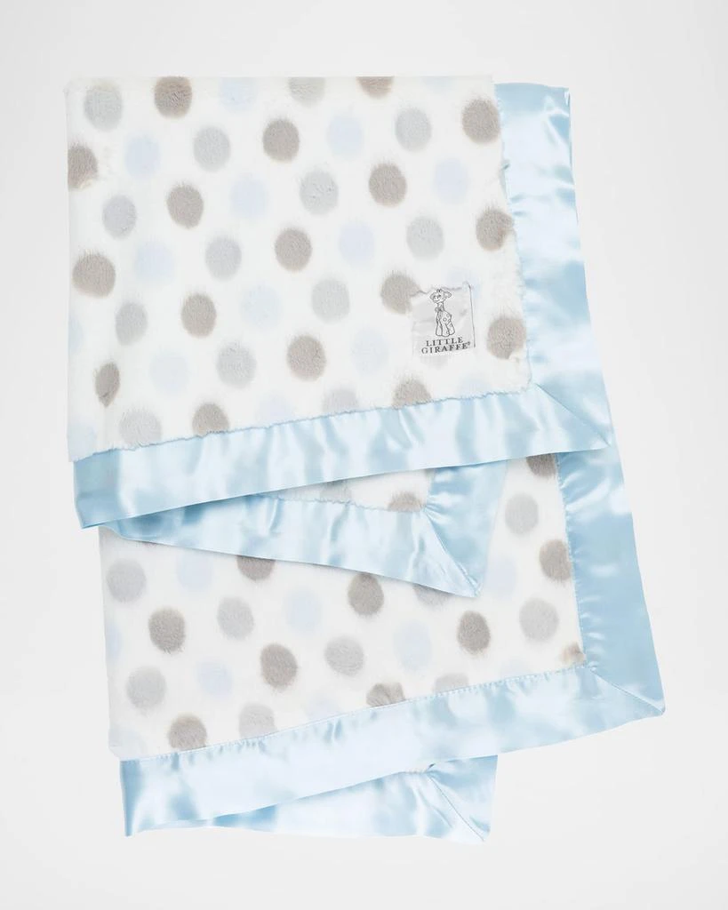 Little Giraffe Luxe Dot Printed Plush Baby Blanket