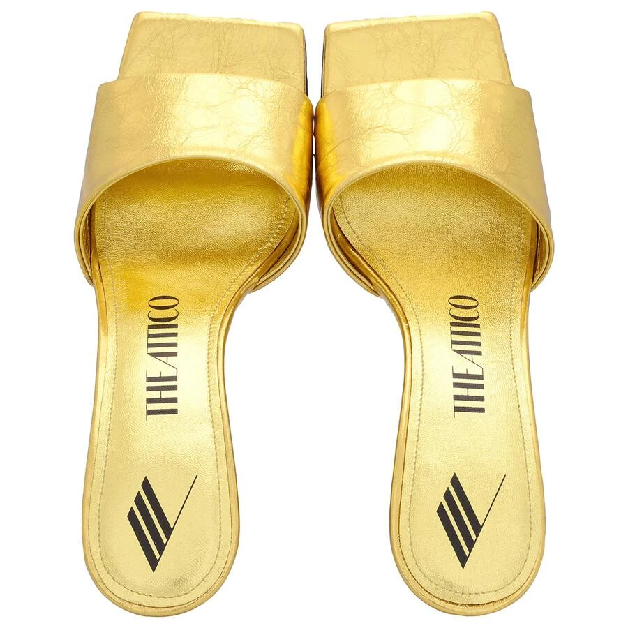 The Attico The Attico Ladies Gold Cheope 60 mm Metallic Leather Wedge Mules, Brand Size 36 ( US Size 6 ) 3