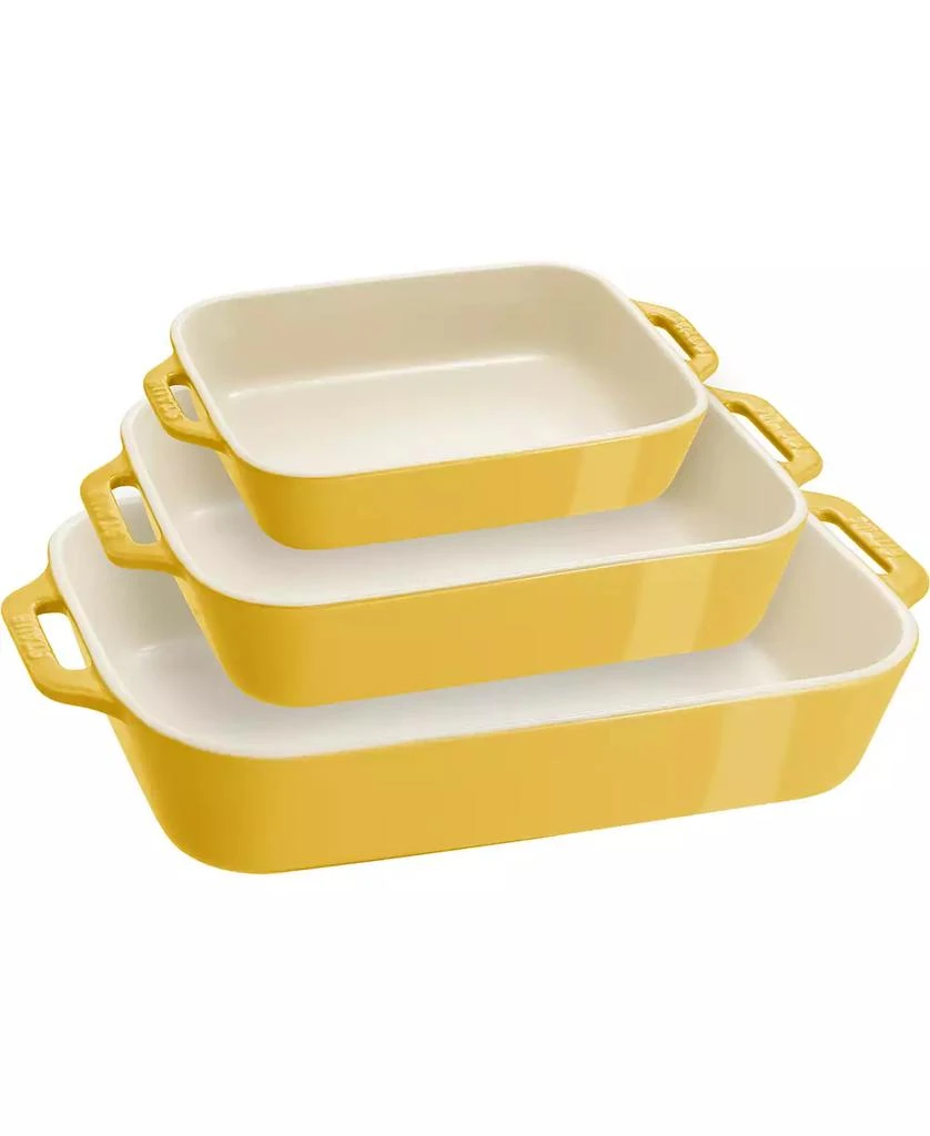 Staub Ceramic 3-Piece Rectangular Baking Dish Set