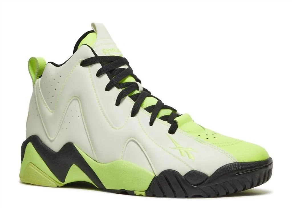 Reebok Men's Kamikaze Ii Mid Shoes In Neon Yellow/black 1