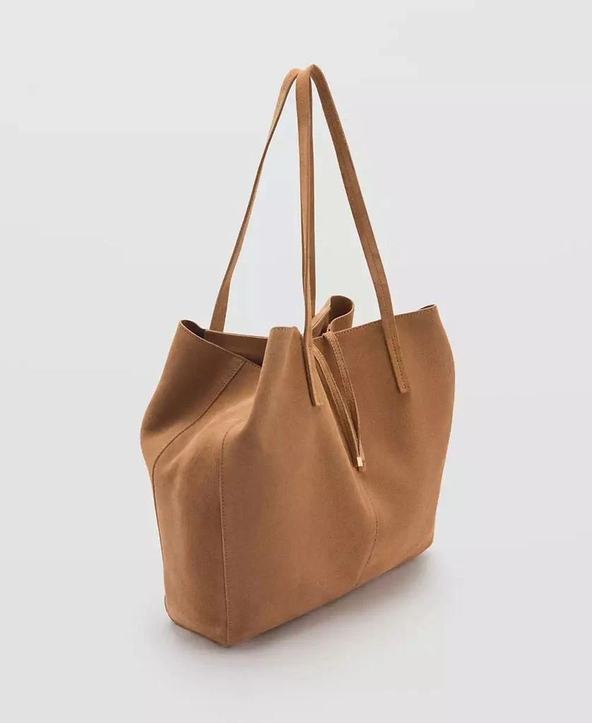 Mango Women's Suede Shopper Bag 4