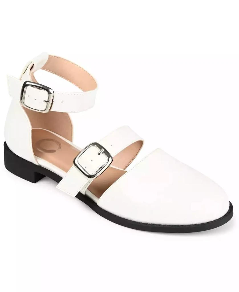 Journee Collection Women's Constance Double Buckle Flats 6