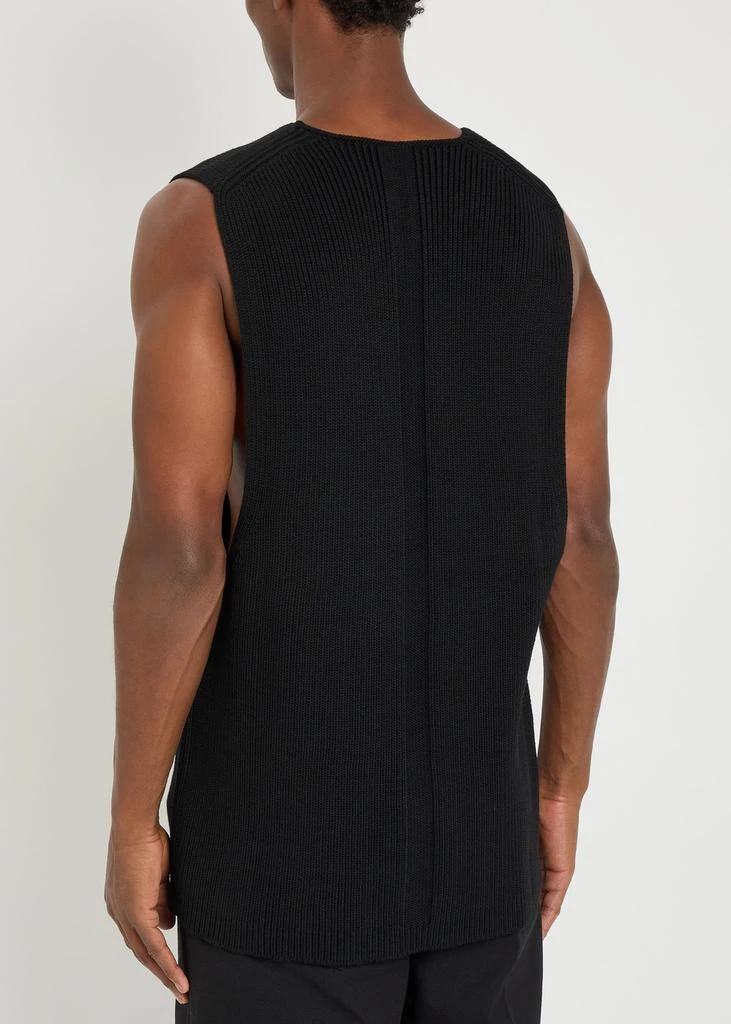 Rick Owens V-neck ribbed wool tank 3