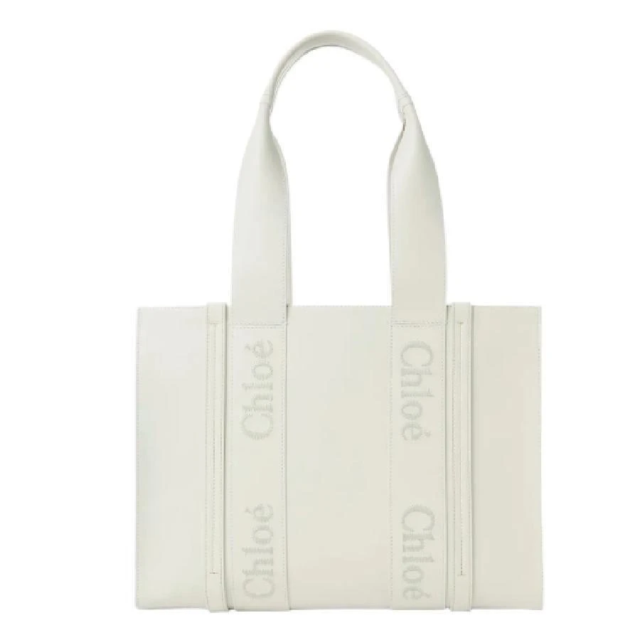 Chloé Woody Leather Logo Tote Bag 1