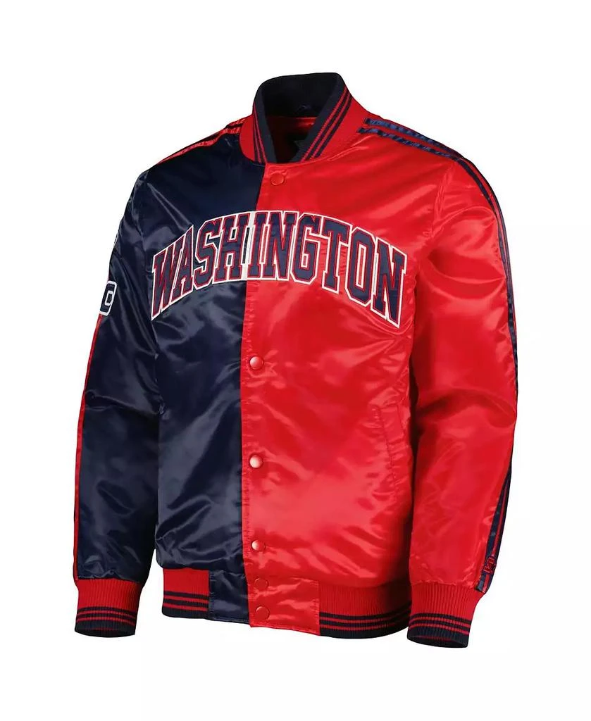 Starter Men's Navy, Red Washington Wizards Fast Break Satin Full-Snap Jacket 2