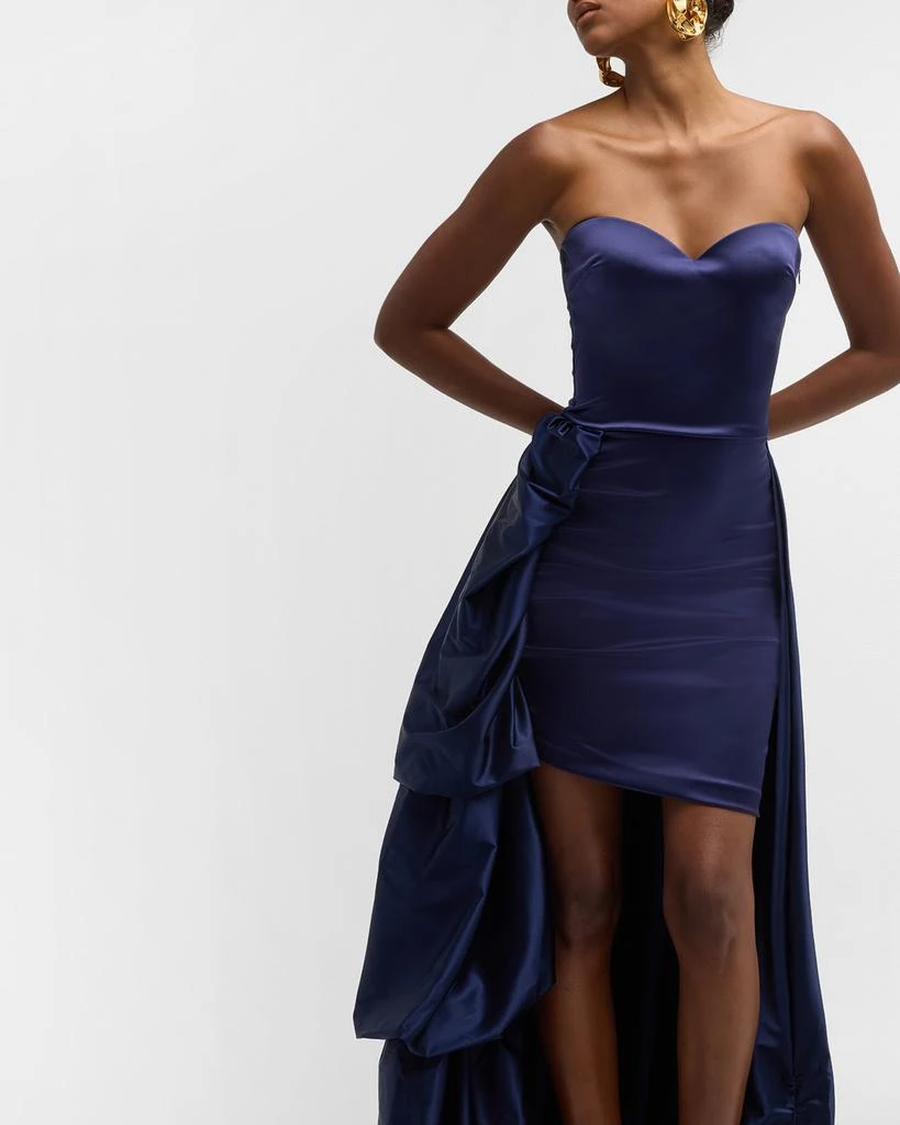 Chiara Boni Docces High-Low Strapless Sweetheart Gown 8