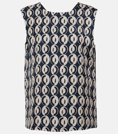 Max Mara Timetop printed silk top 1