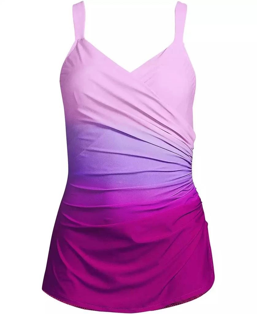 Lands
 End Women
s SlenderSuit V-Neck Skirted Low Leg One Piece 3