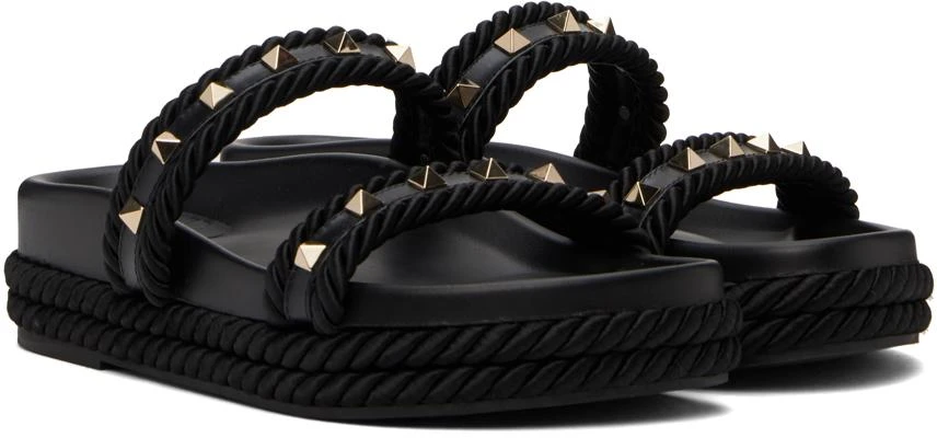 Valentino Black Rockstud Sandals 4