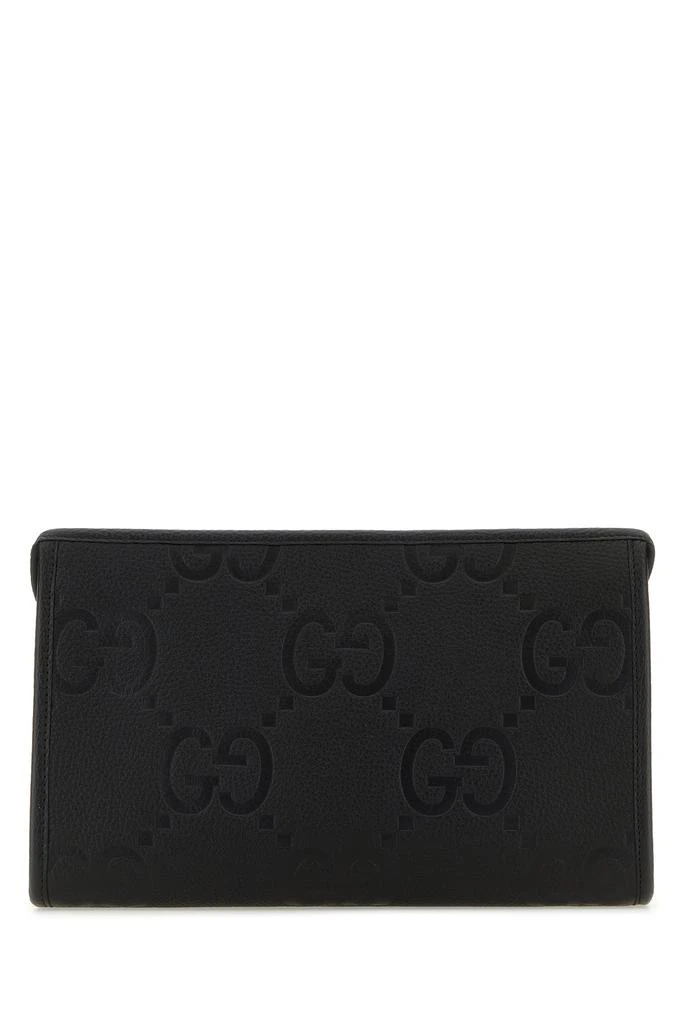 Gucci Black Jumbo GG leather pouch 3