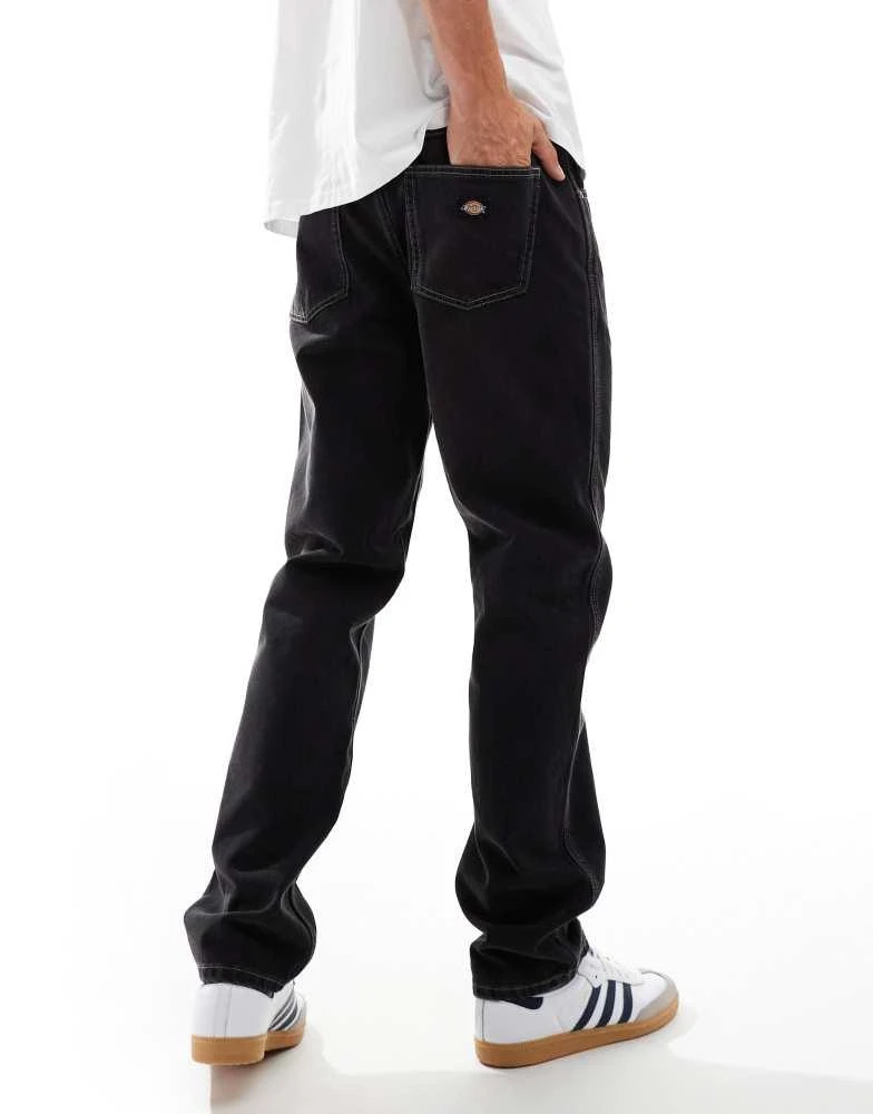 DICKIES Dickies houston regular fit denim jeans in washed black 3