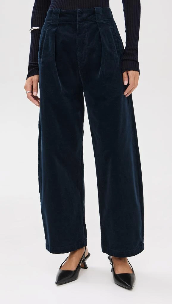Citizens of Humanity Cara Cropped Pleated Corduroy Trousers 6