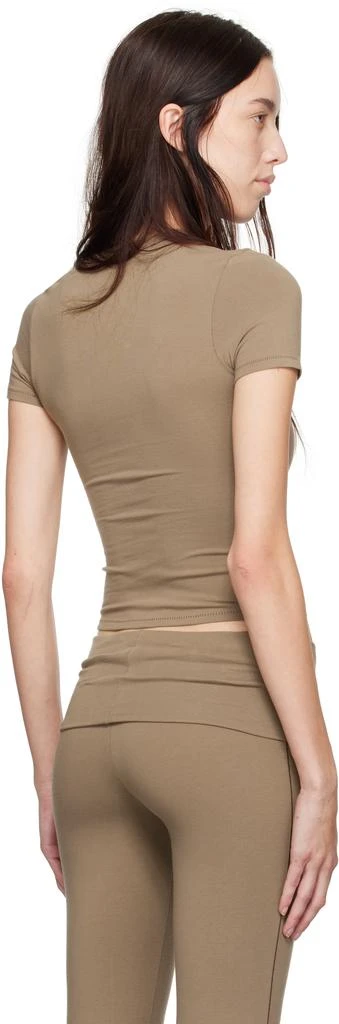 SKIMS Brown Cotton Jersey T-shirt 3
