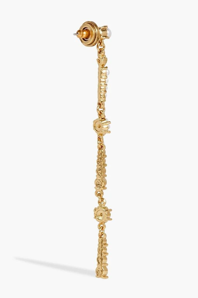 Oscar de la Renta Gold-tone faux pearl earrings 4