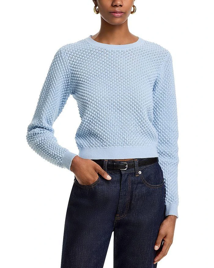 AQUA Long Sleeve Popcorn Stitch Sweater - Exclusive 1