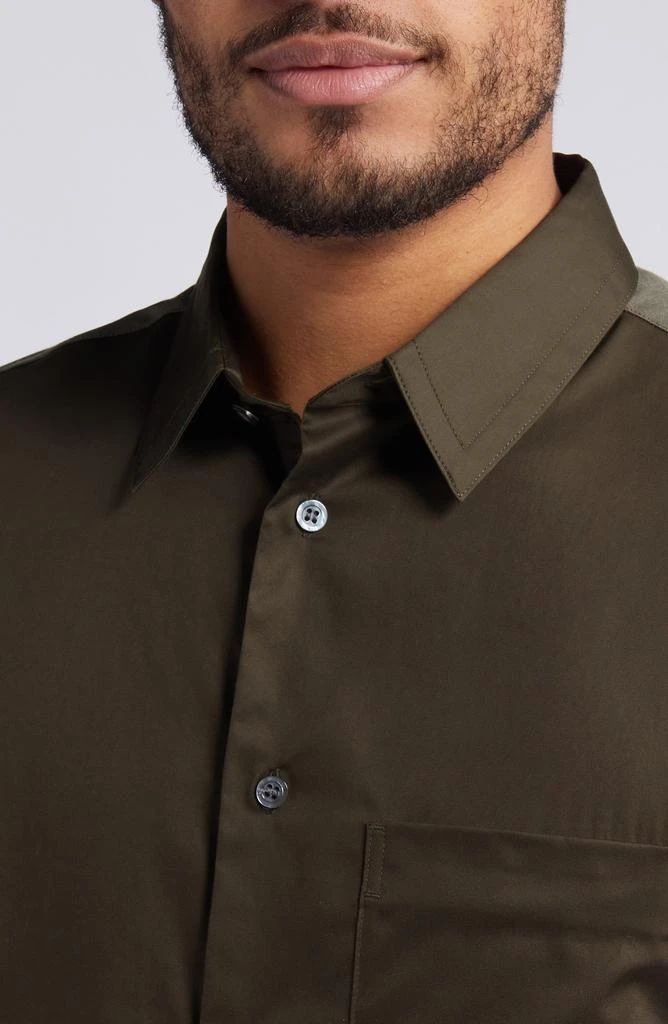 COS Relaxed Fit Colorblock Cotton Button-Up Shirt 2