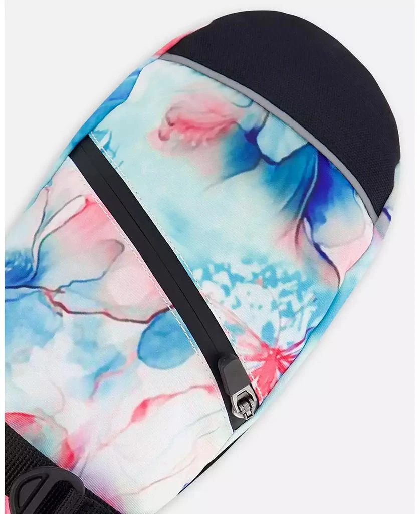 Deux par Deux Girl Winter Mittens Teknik Blue Flower Print - Child 4