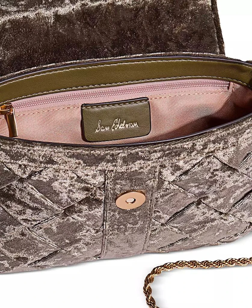 Sam Edelman Brit Small Top Handle Velvet Shoulder Bag 7