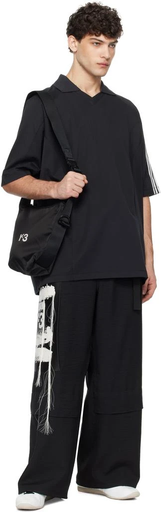 Y-3 Black Nylon Crossbody Pouch 4
