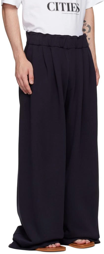 Dries Van Noten Navy Pleated Sweatpants 2