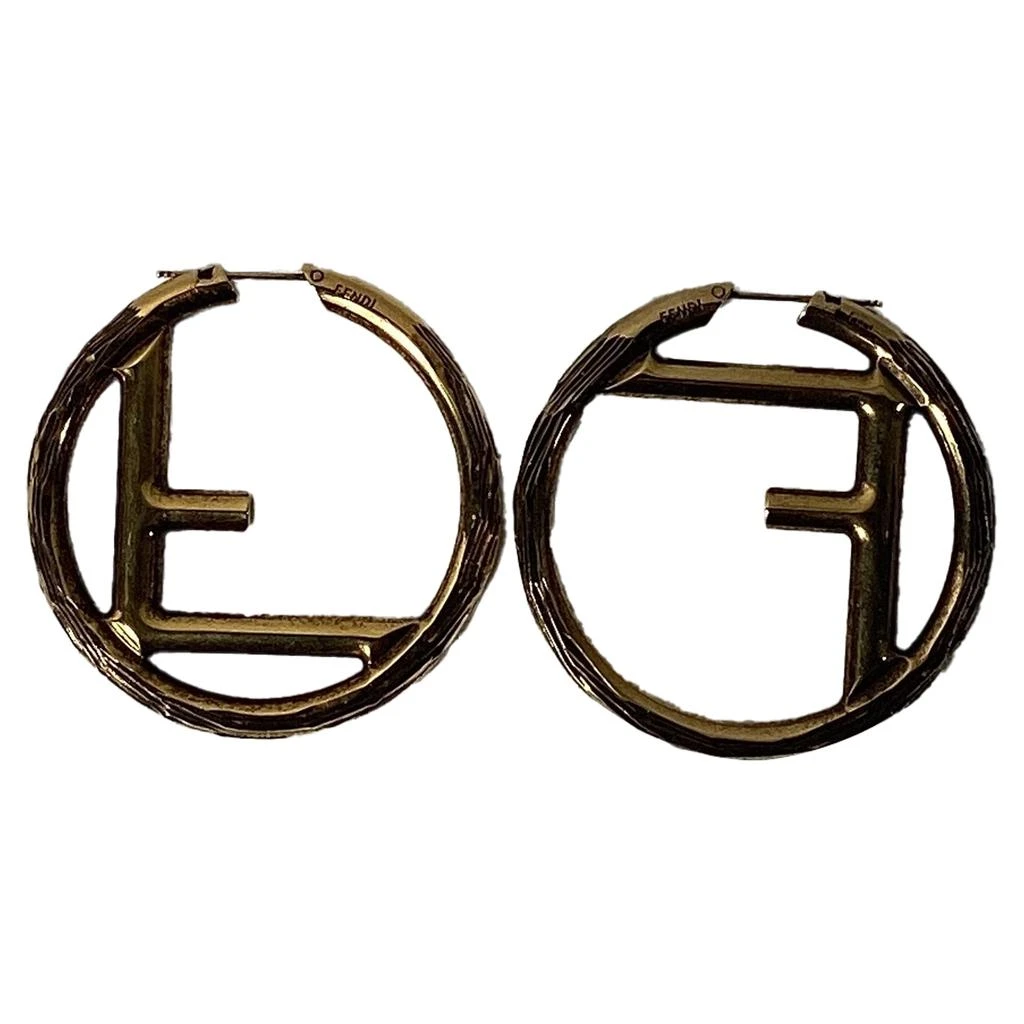 Fendi F is  Hoop Earrings in Gold Metal 4