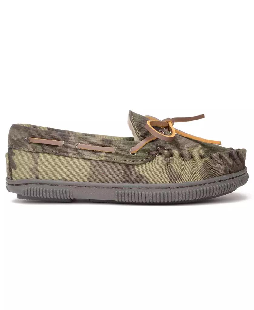 Minnetonka Toddler Boys Pile Lined Hardsole Moccasin Slippers